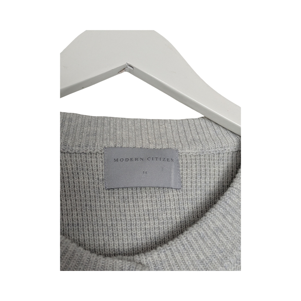 Modern Citizen Eames Organic Cotton And Wool Cardigan Sweater 1X Gray - Picture 3 of 8